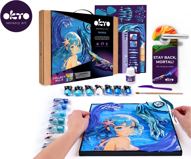 Okto manga motiv Elementi Voda 30 × 40 cm kreativni set