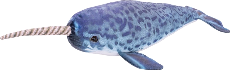 Plišasti narval 40 cm za dojenčke