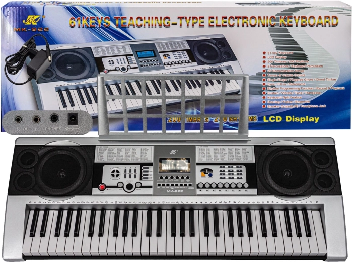 Elektronski klaviaturni inštrument MK-922 z LCD-zaslonom in 61 tipkami