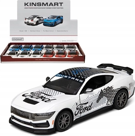 Ford Mustang Dark Horse 2024 kovinski model 1:38 s pull-back mehanizmom