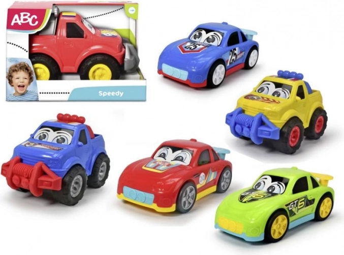 abc speedy auto za najmlajše 27 cm – komplet dirkalnih in tovornih avtomobilčkov (6 vrst)