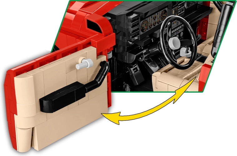 Detailed interior and opening doors