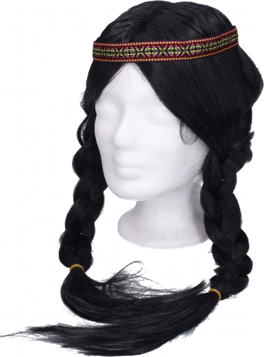 Lasulja s črnimi kitami za indijanski kostum