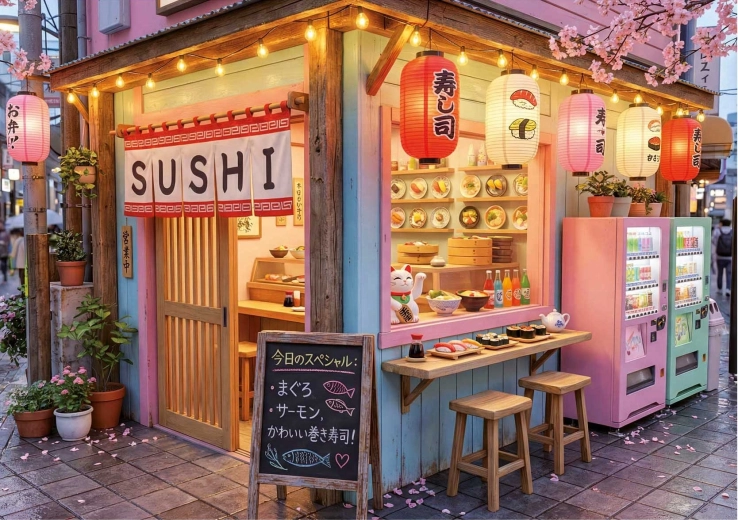 Sestavljanka EDUCA Sushi Kawaii 1000 koščkov