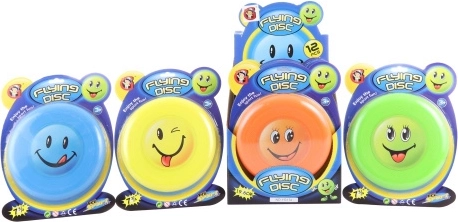 Leteči krožnik z nasmejanim obrazom 19 cm