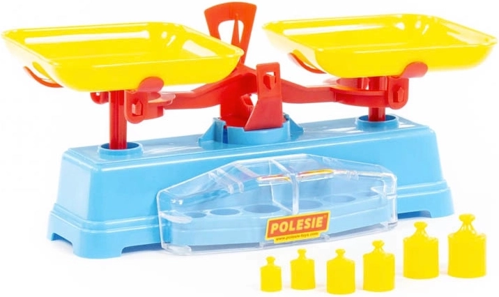 Otroška tehtnica z utežmi POLESIE, plastična, 28 cm