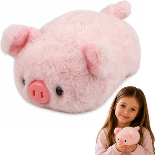 Plišast roza pujsek 16 cm - 1 kos