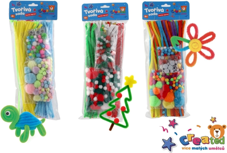 Creative kit for children – 3 types in a 15 × 38 cm pouch