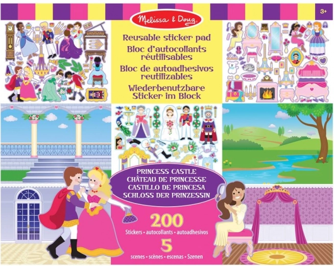 Večkrat uporabne nalepke – princeskin grad