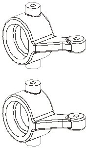 Front steering knuckles for Jamara Z18, 2 pcs