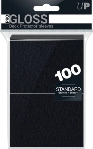 Ultra PRO PRO-Gloss standard card sleeves black (100 pcs)