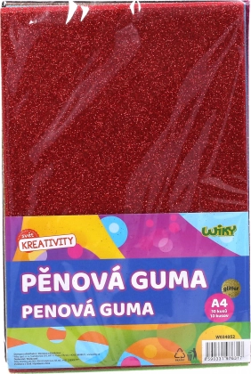 Pena guma A4 z bleščicami, 10 kosov