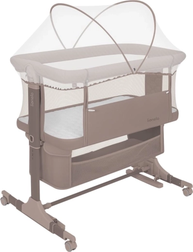 Lionelo obposteljna posteljica Jodie 3 v 1 beige taupe