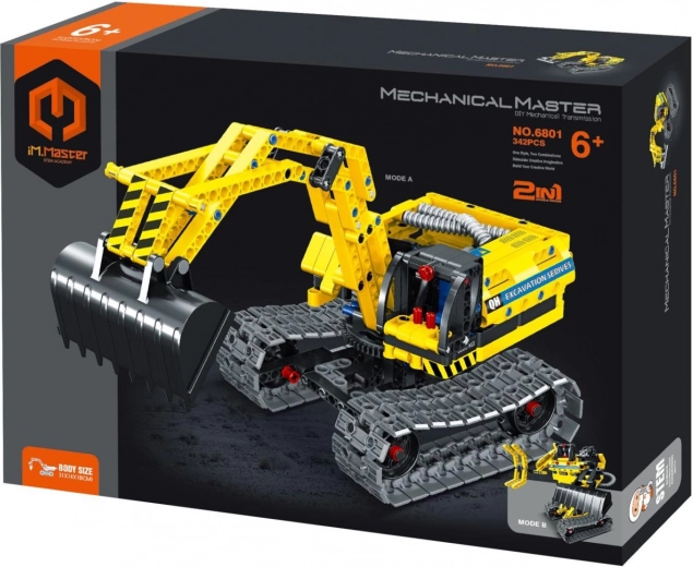 Gradbeni komplet iM.MASTER bager/robot 2v1, 342 kosov