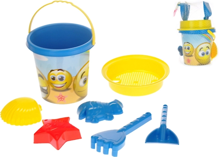 Komplet za pesek Smajliči, 7 delov