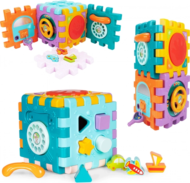 Interaktivna igralna kocka za otroke z glasbo in lučmi