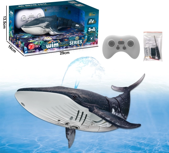 R/C fin whale with water fountain