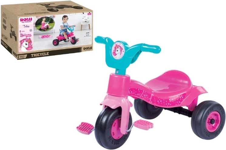 Dolu Kids' Tricycle Unicorn Pink