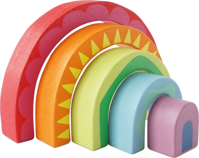 Wooden stacking rainbow arches Montessori Le Toy Van