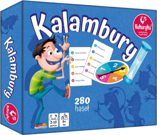 Kalamburi – družabna zabavna igra za vso družino s kategorijami in kolesom sreče