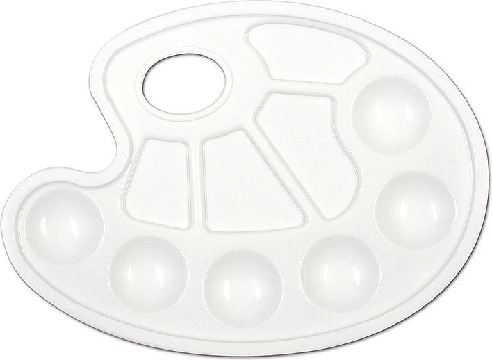 CONCORDE painting palette white, 10 wells