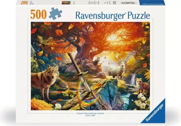 Ravensburger sestavljanka Meč Excalibur v gozdu, 500 kosov