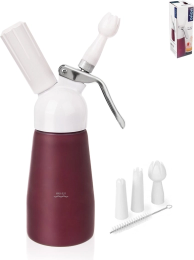 Steklenica za pripravo stepene smetane Dela 0,4 l, aluminijasta