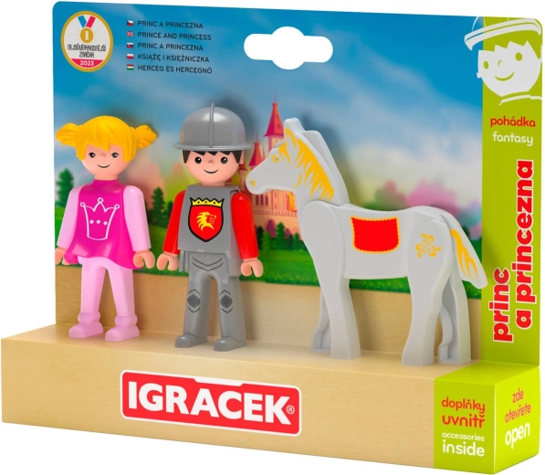 Efko Igráček trio princ in princesa s konjem