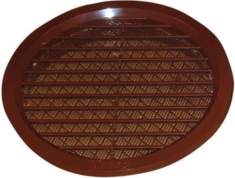 Prezračevalna rešetka z mrežico, premer 150 mm, rjava
