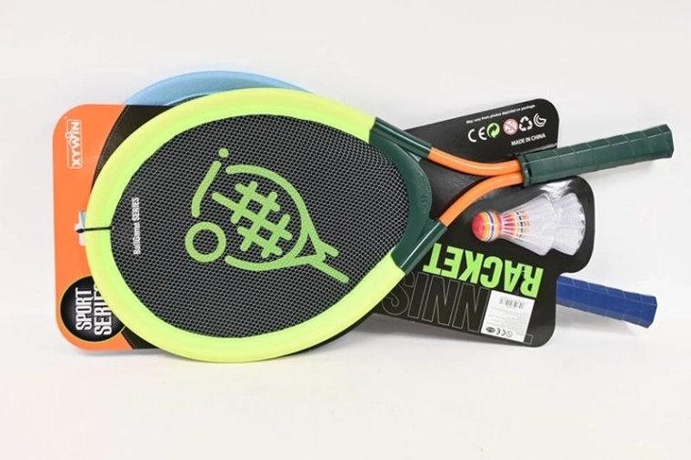 Komplet velikih badmintonskih loparjev z 2 žogicama