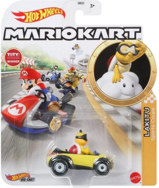 Hot Wheels Mario Kart – Lakitu kovinski dirkalnik 1:64
