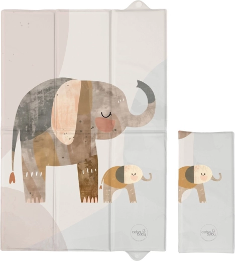 Ceba Baby potovalna previjalna podloga Basic Elephant Family 60 × 40 cm