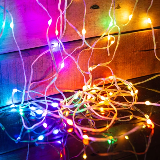 Pametna svetlobna veriga RGBIC LED 5 m z Bluetoothom in glasbenim načinom