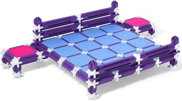 A bed and accessories for the room