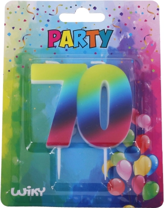 Party svečka Mavrica 70