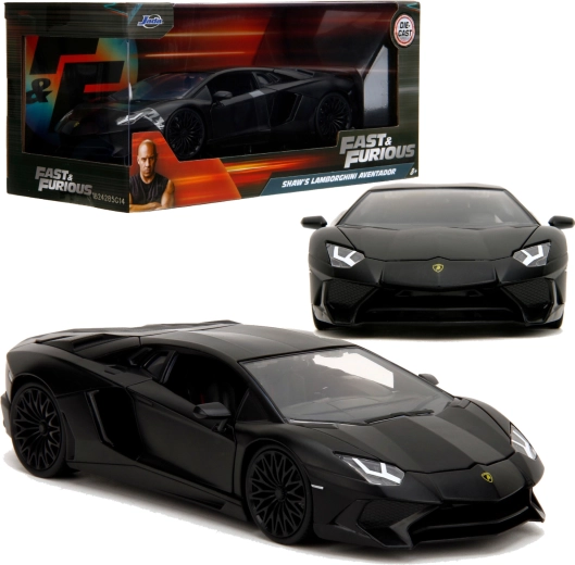 Model avtomobila Jada Toys Fast & Furious Shaw’s Lamborghini Aventador črn