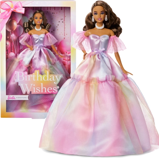 Barbie Signature zbirateljska lutka Rojstnodnevne želje s stojalom