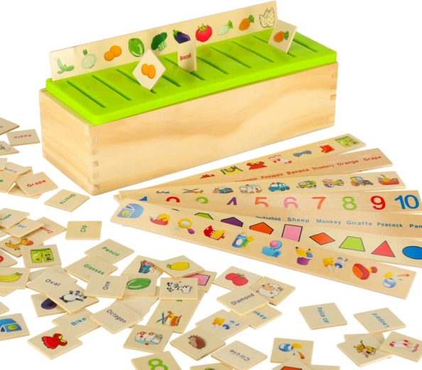 Učenje z razvrščanjem: številke, oblike, živali in sadje