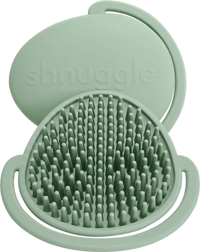 Shnuggle otroška silikonska krtača za lasišče eucalyptus