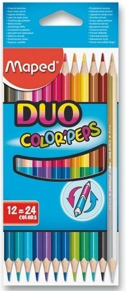 Ergonomske trikotne barvice DUO Color'Peps 12 kos