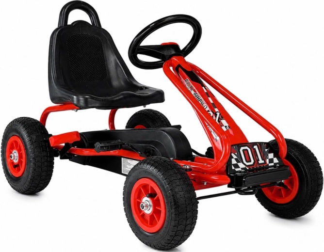 Otroški pedalni gokart rdeče barve