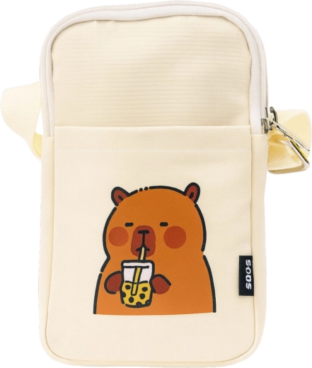 Ljubek motiv kapibare z bubble tea