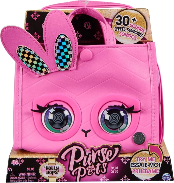 Interaktivna torbica PURSE PETS Holly Hops zajček