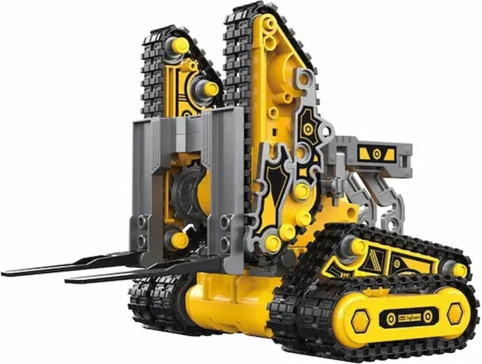 Movable parts and tracked chassis for action play