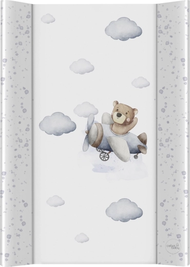 Ceba Baby trda previjalna podloga za posteljico Ultra Light Pilot Bear 50 × 70 cm