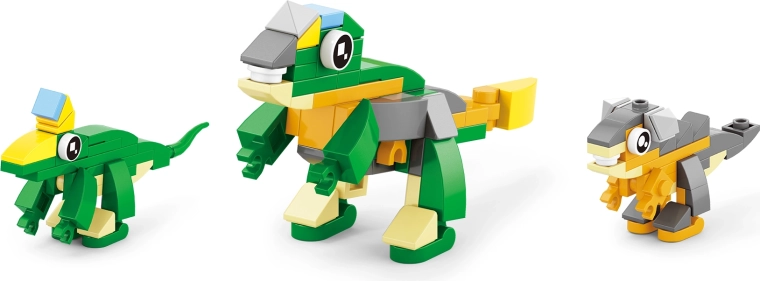 Do 12 različnih dinozavrov iz enega seta