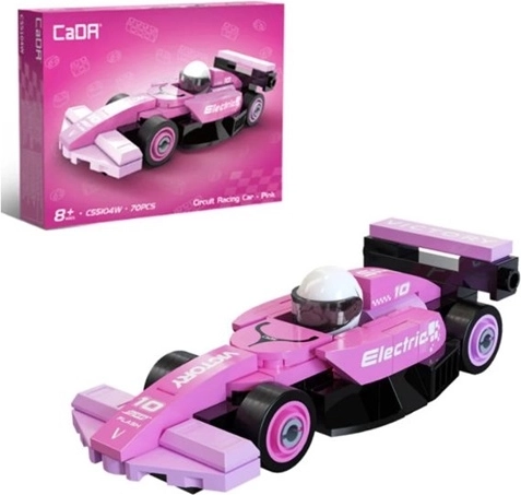 Cada gradbeni komplet Circuit Racing Car – rožnati športni avtomobil