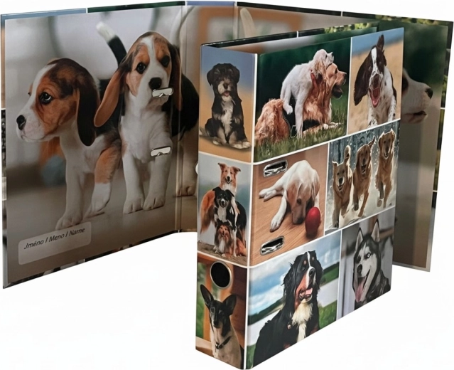 Designer lever-arch file A4 7.5 cm cardboard – dogs