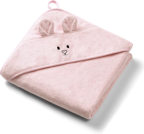 BabyOno bambusova brisača s kapuco super soft roza 100 × 100 cm