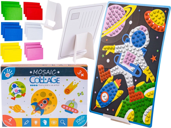 Creative mosaic and collage with foam stickers – space - 1 piece